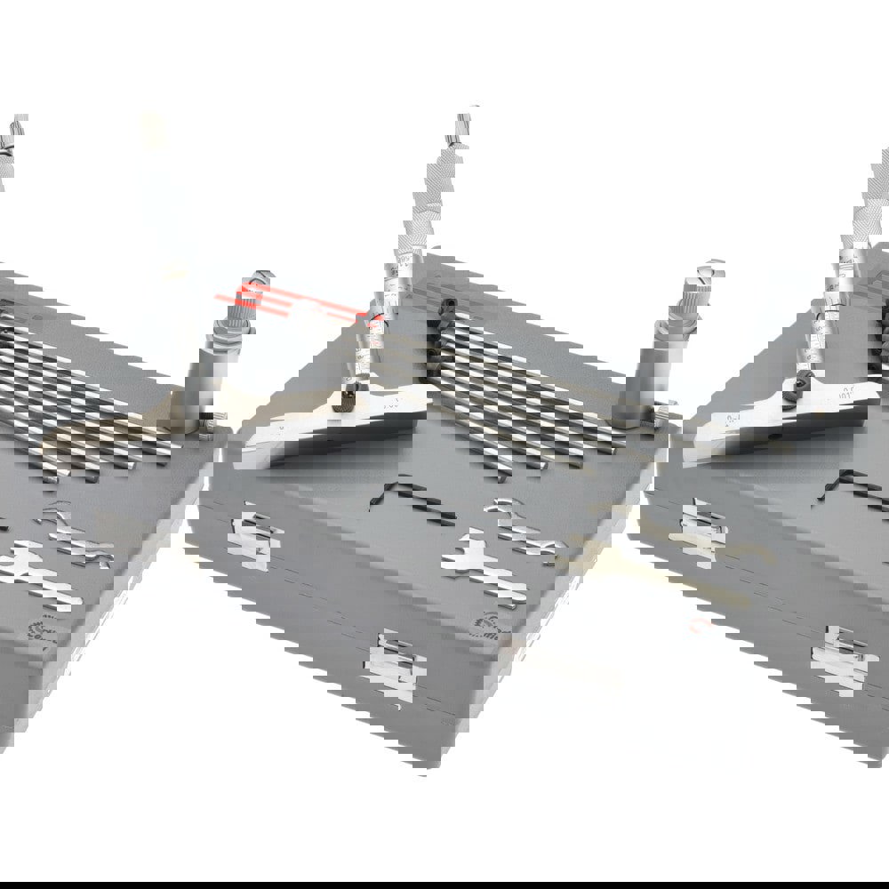 Mechanical Depth Micrometer: 4'' Range, 4 Rods