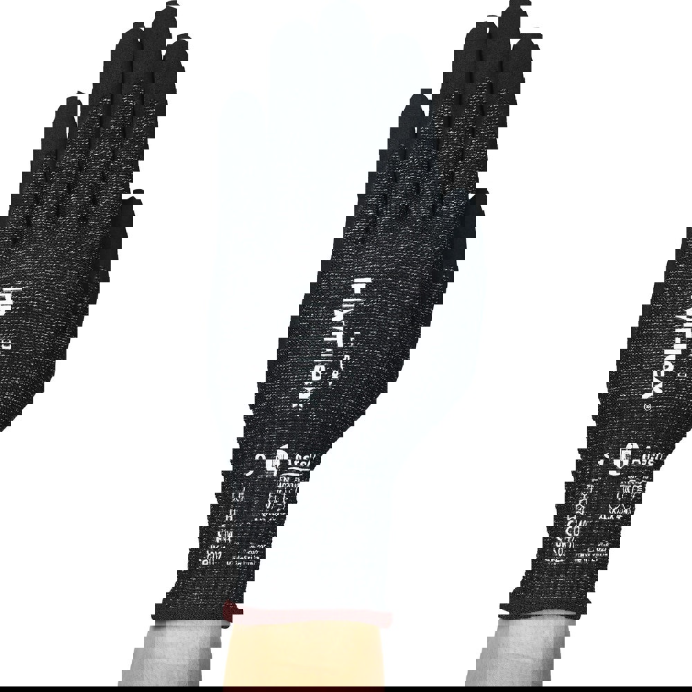 Cut & Puncture Resistant Gloves; Coating Material: Nitrile ; Coating Coverage: Palm & Fingertips ; Glove Type: Cut-Resistant; Abrasion Resistant ; ANSI/ISEA Cut Resistance Level: A9 ; Primary Material: Intercept - HPPE, Nylon, Spandex, Steel, Graphene