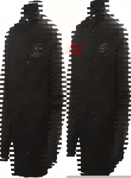 Flame Resistant/Retardant Jacket: Size Small, Cotton, Snaps Closure