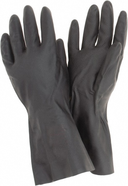 Chemical Resistant Gloves: AlphaTEC 29-865, 17.00 mil, Neoprene-Coated, Neoprene, Unsupported