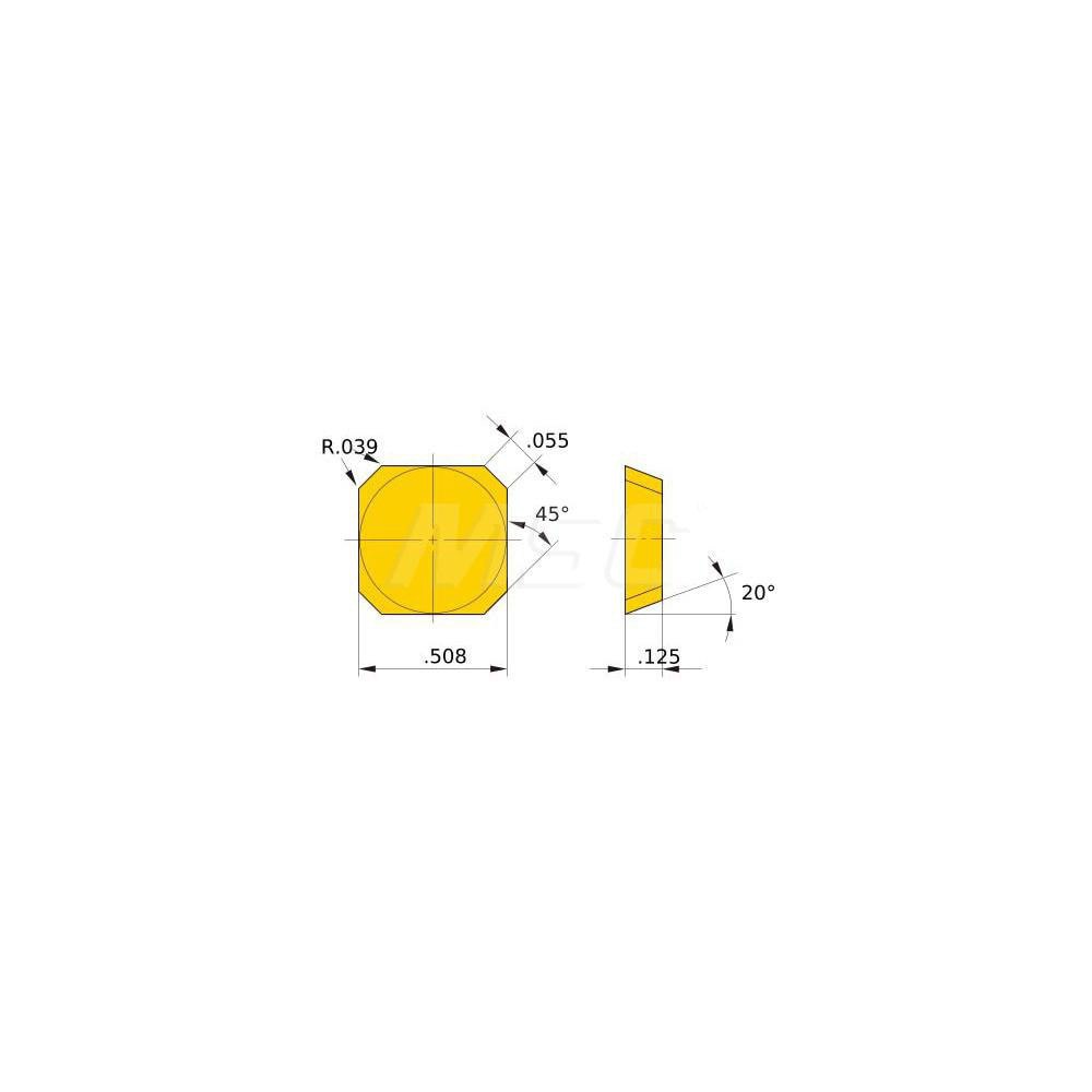Milling Insert: ANSI SEEN1203AFTN1, ISO SEEN1203AFTN1, F7010, Solid Carbide