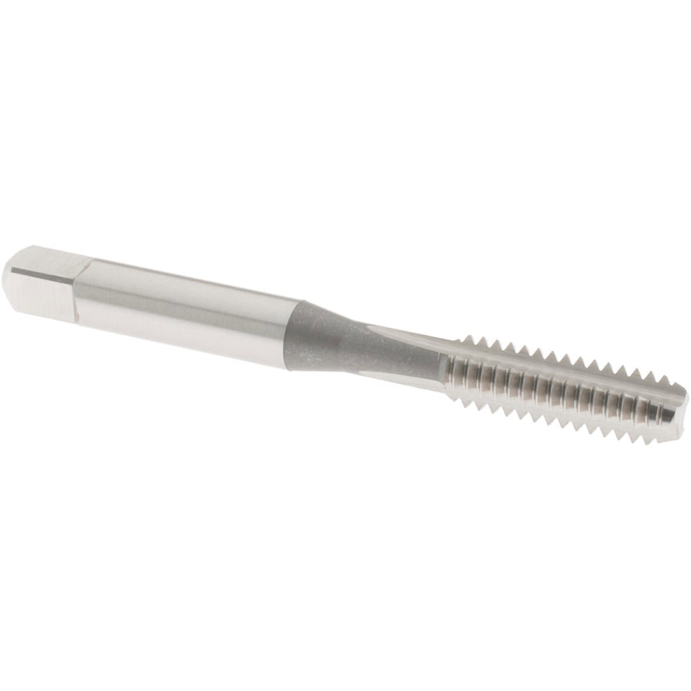 Straight Flute Tap: 1/4-20 UNC, 3 Flute, Bottoming Chamfer, 3B Class of Fit, High-Speed Steel, Bright/Uncoated Finish