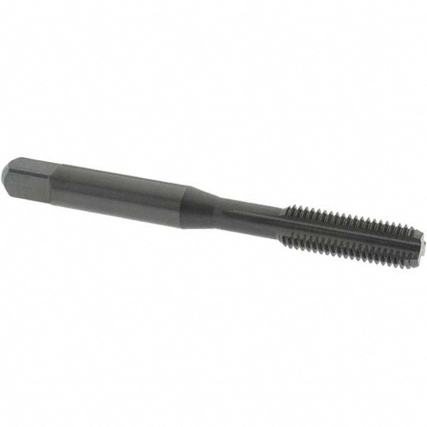 Straight Flute Tap: 1/4-28 UNF, 3 Flute, Bottoming Chamfer, 3B Class of Fit, High-Speed Steel, Oxide Finish