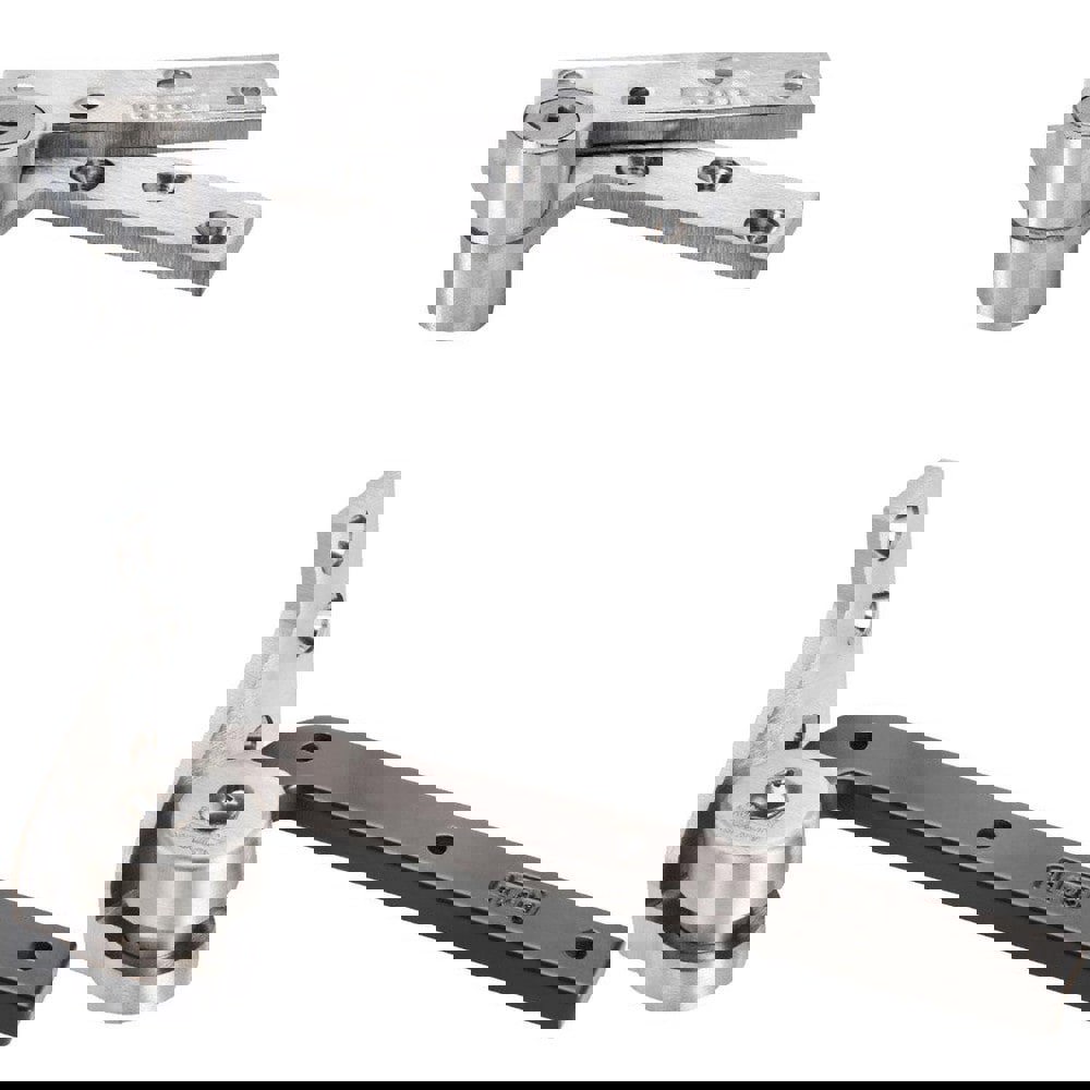 Pivot Hinges; Type: Pivots ; Hand: Right Hand ; Leaf Height: 2-3/4 (Inch); Length (Inch): 7-1/4 ; Width (Inch): 7-1/4 ; Material: Metal