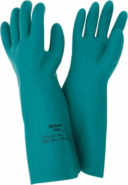 Series 37-165 Chemical Resistant Gloves: Size Large, 22.00 Thick, Nitrile, Nitrile, Unsupported,