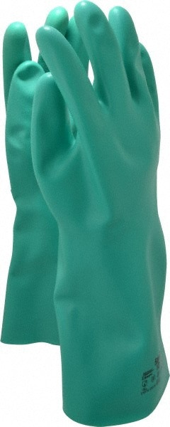 Series 37-165 Chemical Resistant Gloves: Size X-Large, 22.00 Thick, Nitrile, Nitrile, Unsupported,