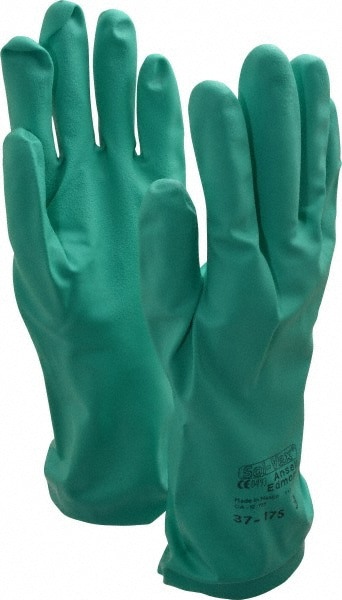 Chemical Resistant Gloves: 17.00 Thick, Nitrile, Nitrile, Supported