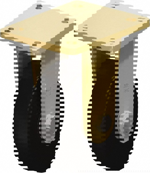 Rigid Top Plate Caster: Solid Rubber, 5