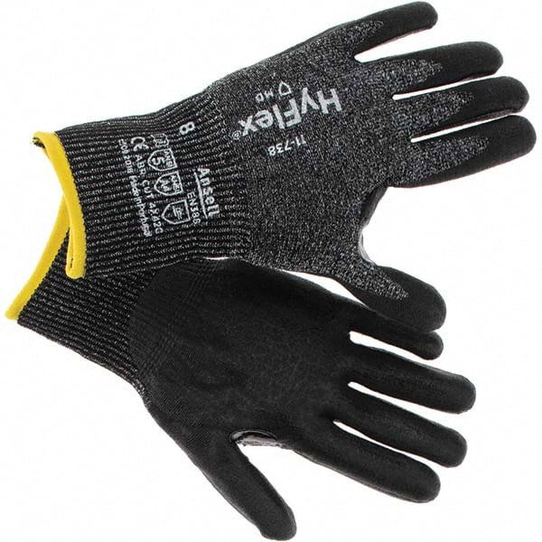 Series 11-738 Cut, Puncture & Abrasive-Resistant Gloves: Size M, ANSI Cut A4, ANSI Puncture 0, Nitrile & Polyurethane, Nylon
