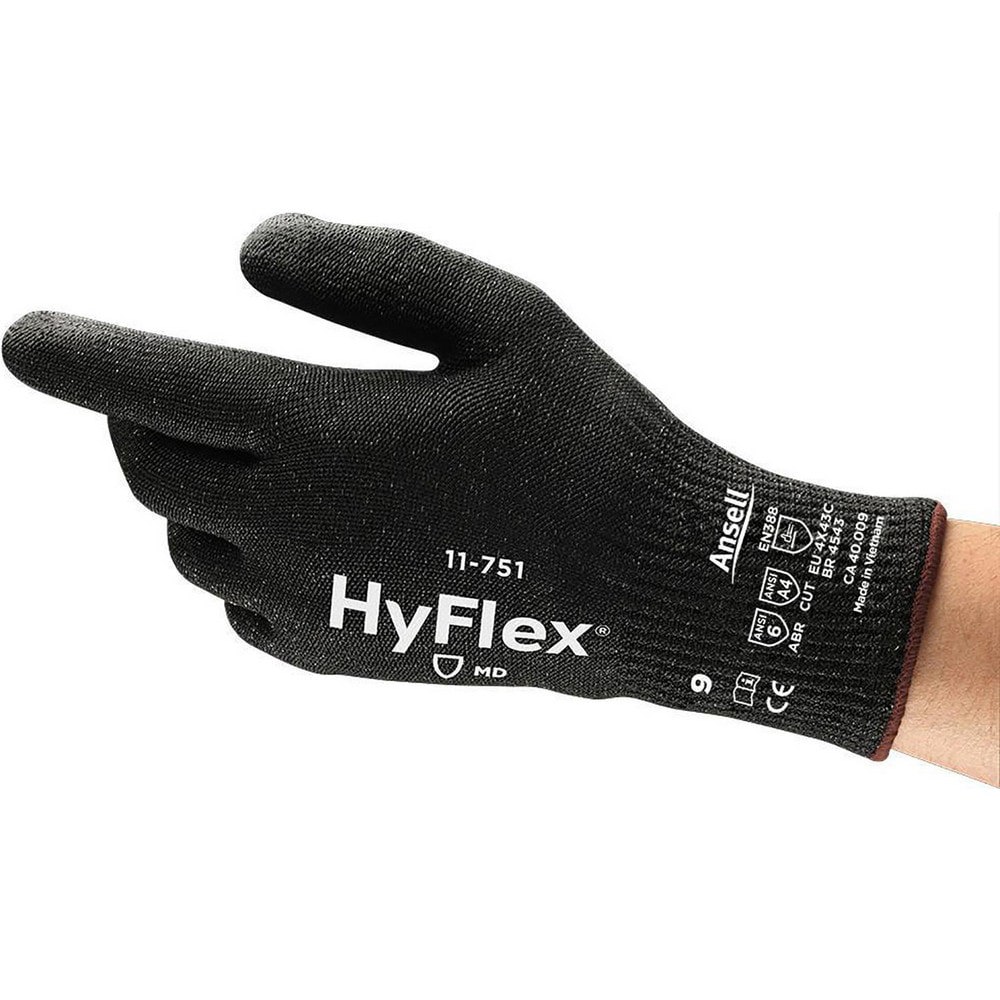 Cut-Resistant Gloves: Size Large, ANSI Cut A4, ANSI Puncture 2, Polyurethane, Series 11-751
