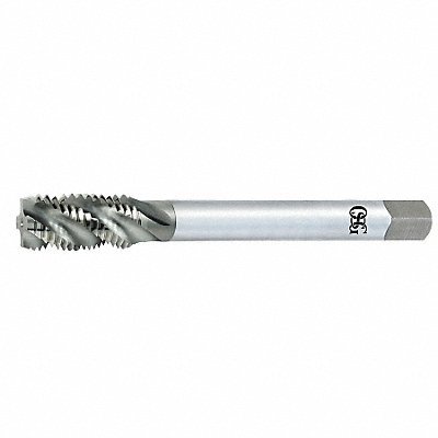 Spiral Flute Tap: M20x1.50 Metric Fine, 4 Flutes, Modified Bottoming, 2B Class of Fit, Vanadium High Speed Steel, Bright/Uncoated