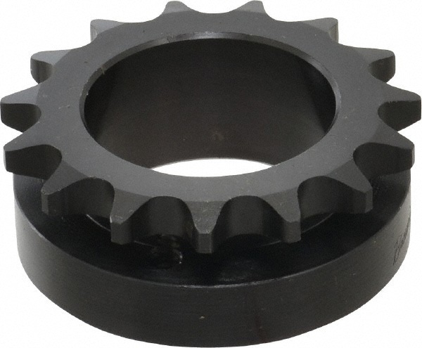Bushed Roller Chain Sprocket: 15 Teeth, 1/2