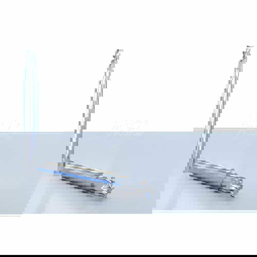 Square End Mill: 0.2'' Dia, 1/4'' LOC, 1/4'' Shank Dia, 2'' OAL, 3 Flutes, Solid Carbide