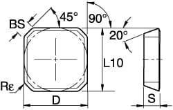 Milling Insert: SEKN1203AFSNGNP, KY3500, Ceramic