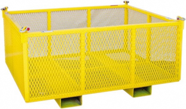 Bulk Storage Container: Steel, Basket-Style Bulk Container
