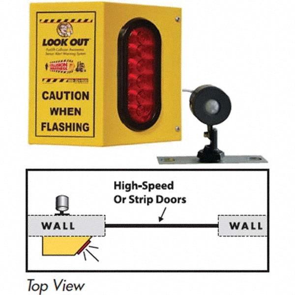 Auxiliary Lights; Light Type: Forklift Warning Light ; Amperage Rating: 1.00 ; Color: Yellow/Red ; Material: Aluminum; Aluminum ; Voltage: 110 VAC to 24VDC