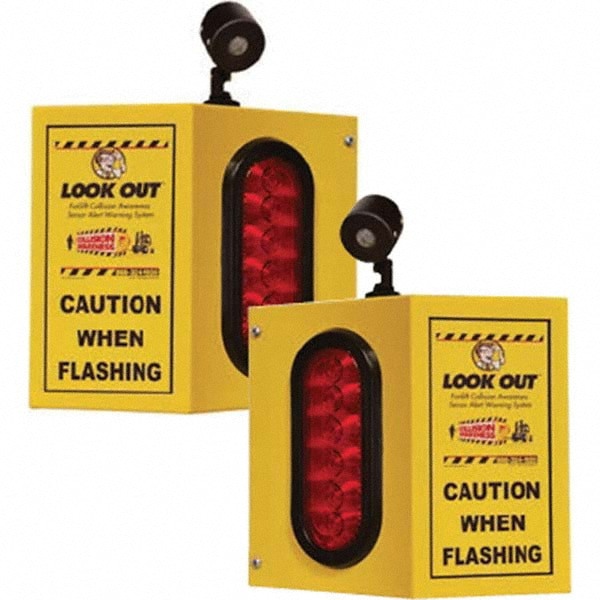 Auxiliary Lights; Light Type: Forklift Warning Light ; Amperage Rating: 1.00 ; Color: Yellow/Red ; Material: Aluminum; Aluminum ; Voltage: 110 VAC to 24VDC