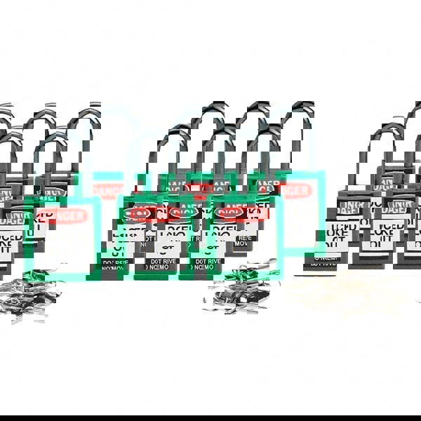 Lockout Padlock: Keyed Different, Key Retaining, Nylon, 1