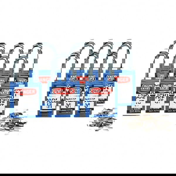 Lockout Padlock: Keyed Different, Key Retaining, Nylon, 1