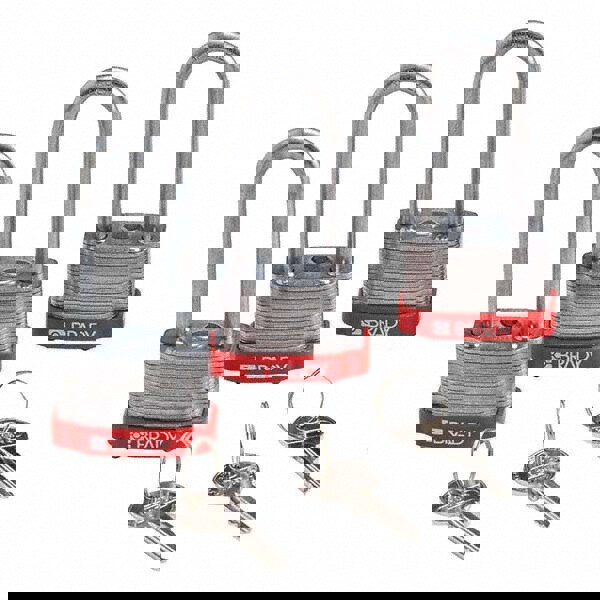 Lockout Padlock: Keyed Alike, Key Retaining, Steel, 2