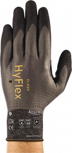 Cut-Resistant Gloves: Size Medium, ANSI Cut A2, Foam Nitrile, Series 11-939