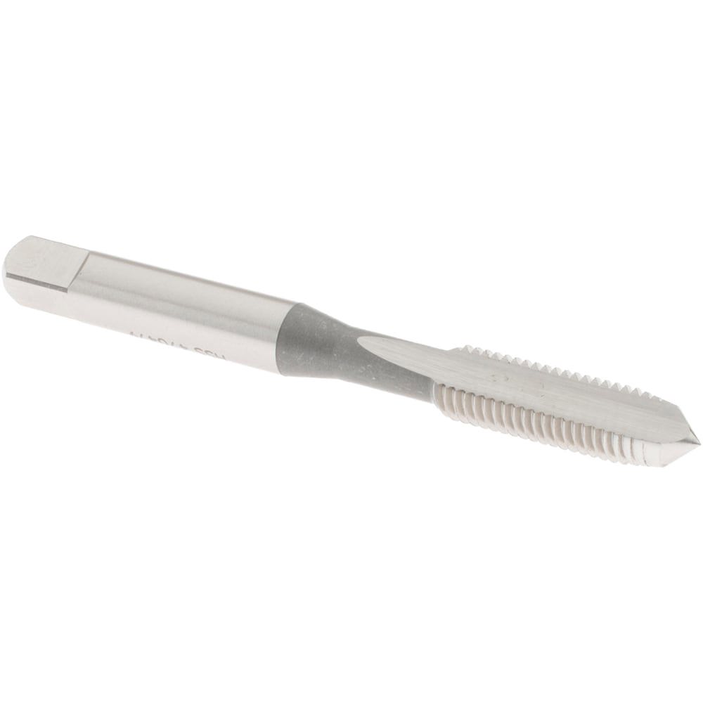 Straight Flute Tap: 1/4-28 UNF, 2 Flute, Plug Chamfer, 3B Class of Fit, High-Speed Steel, Bright/Uncoated Finish