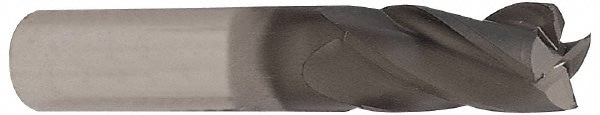 Square End Mill: 1/4'' Dia, 3/4'' LOC, 1/4'' Shank Dia, 2-1/2'' OAL, 4 Flutes, Solid Carbide