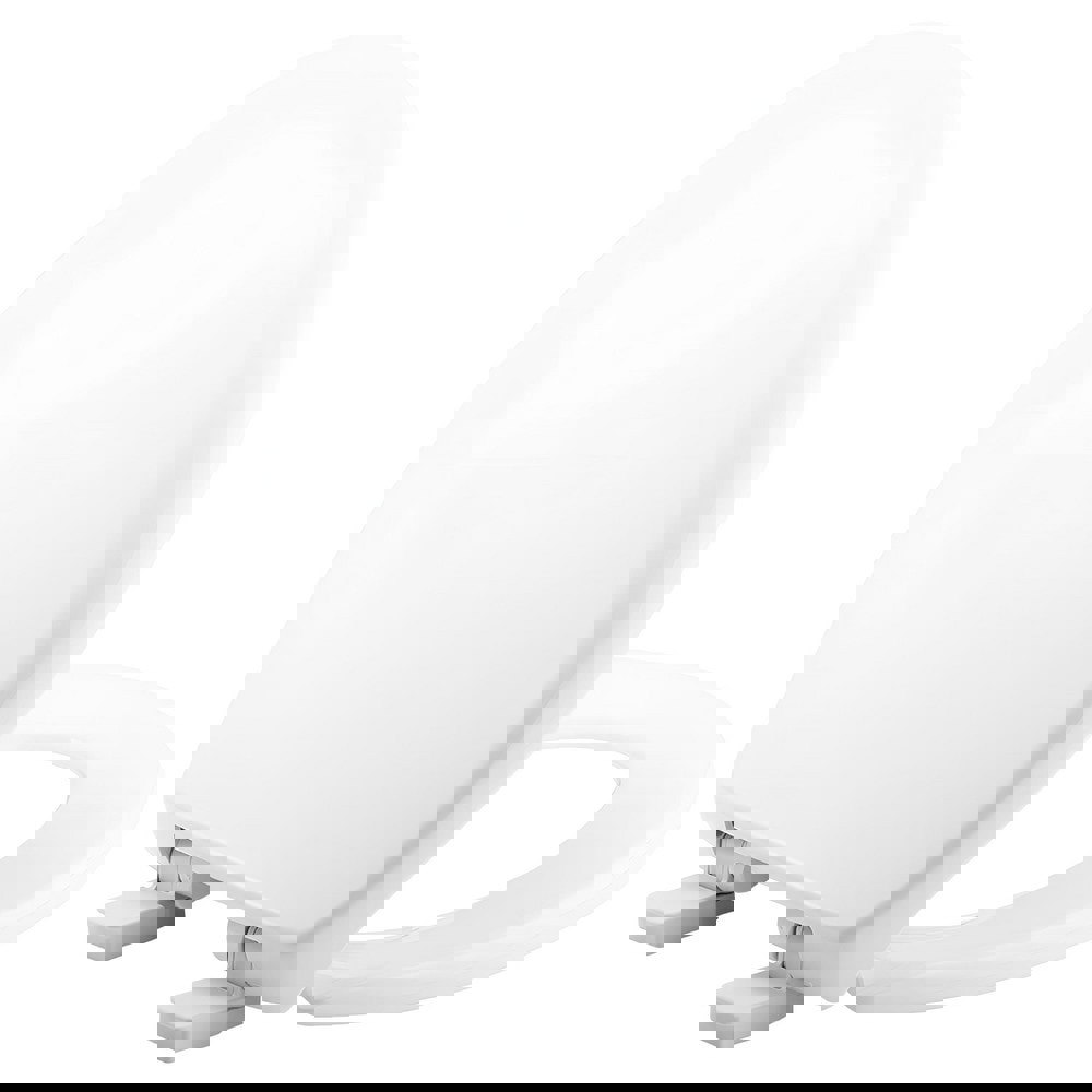 Toilet Seats; Type: Standard; Closed ; Style: Elongated ; Material: Plastic ; Color: Cotton White ; Outside Width: 14.000in (Inch); Inside Width: 8.1250in (Inch)