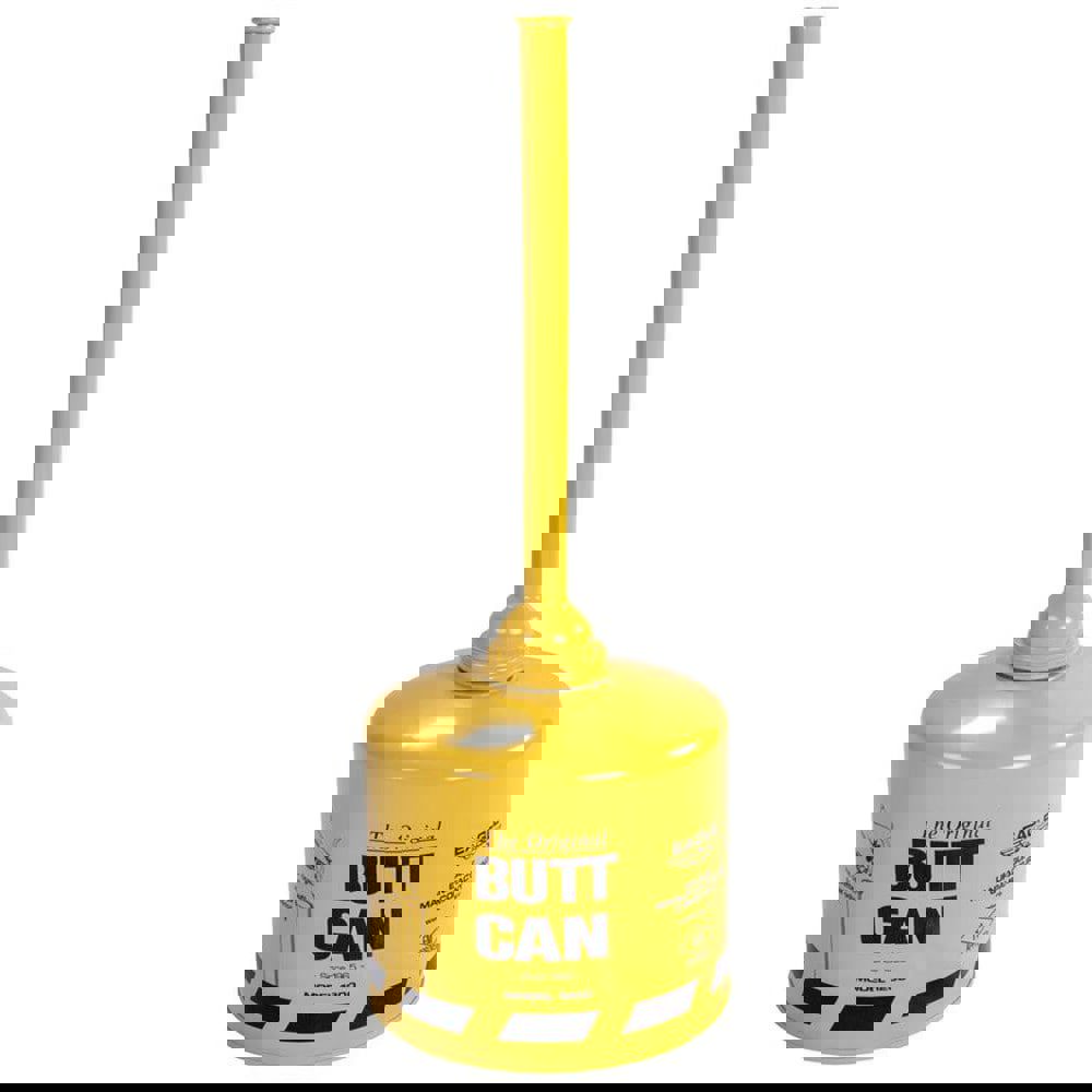 Cigarette-Waste Receptacles & Butt Cans; Product Type: Cigarette Receptacles ; Material: Steel ; Mount Type: Freestanding ; Volume Capacity: 5.0gal ; Number of Opening: 1 ; Pole Diameter: 1.5in