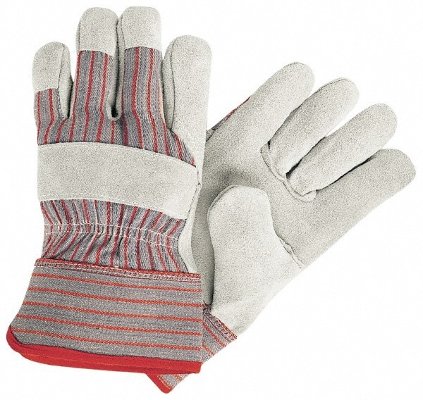 Gloves: Size L, Fleece-Lined, Cowhide