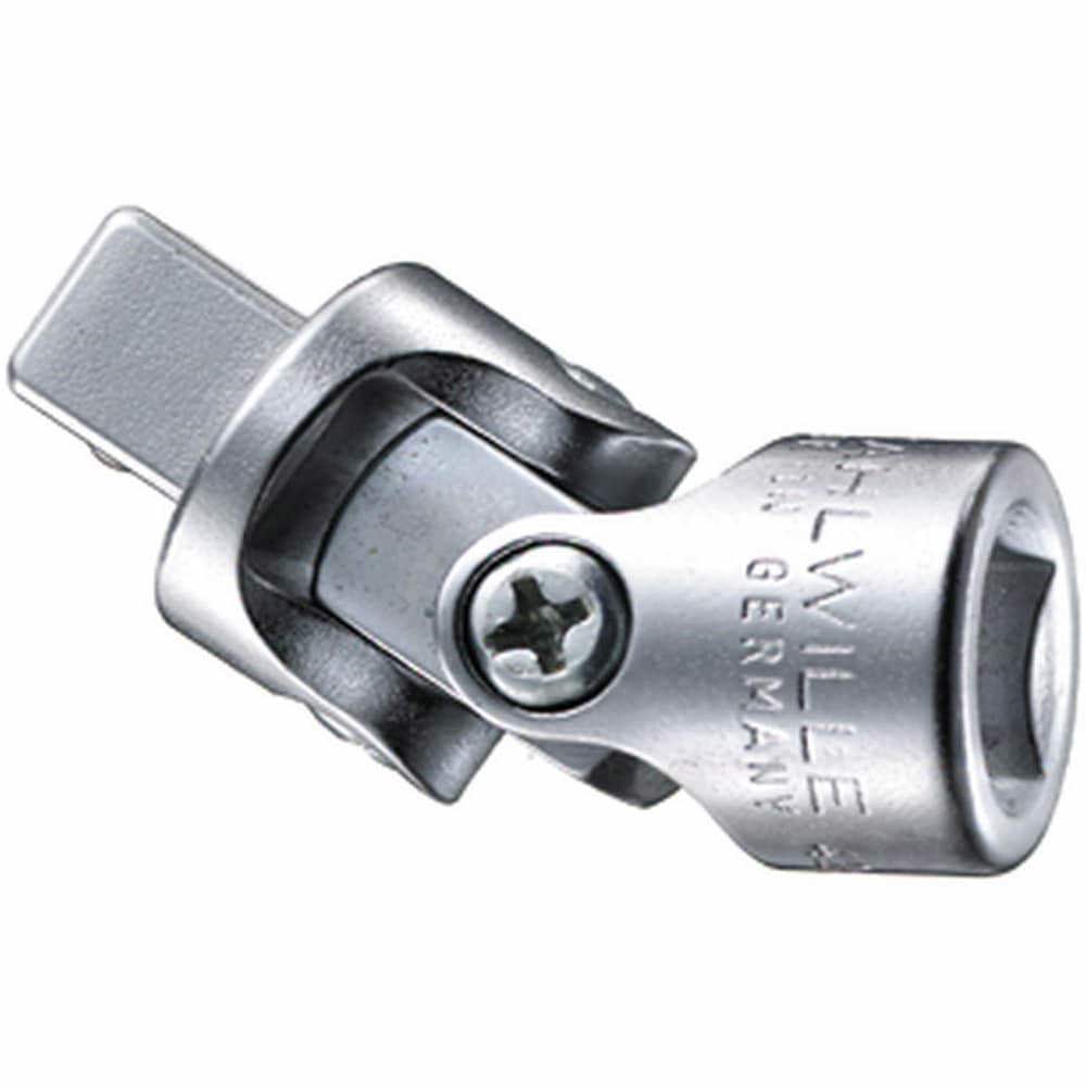 Socket Adapters & Universal Joints; Joint Type: Pin & Block ; Male Size: 3/8 ; Female Size: 3/8 ; Maximum Operating Angle: 300 ; Overall Length (Decimal Inch): 1.8600 ; Finish: Chrome-Plated