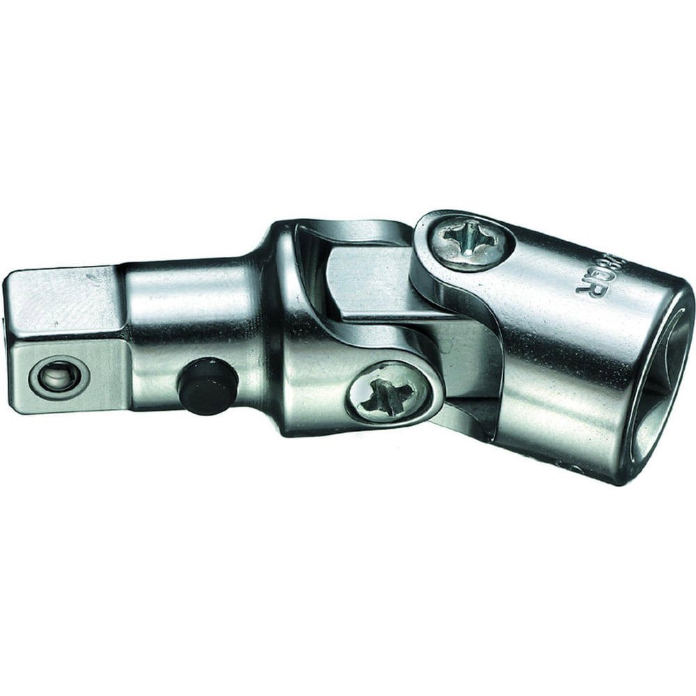 Socket Adapters & Universal Joints; Joint Type: Pin & Block ; Male Size: 3/8 ; Female Size: 3/8 ; Maximum Operating Angle: 300 ; Overall Length (Decimal Inch): 2.2900 ; Finish: Chrome-Plated