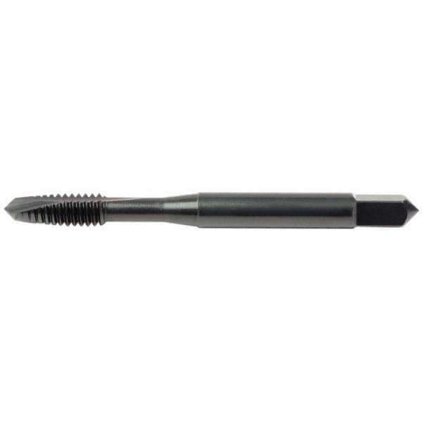 Spiral Point Tap: #6-40 UNF, 2 Flutes, Plug, High Speed Steel, Bright Finish