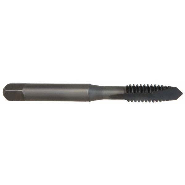 Spiral Point Tap: #0-80 UNF, 2 Flutes, Plug, High Speed Steel, TiN Coated
