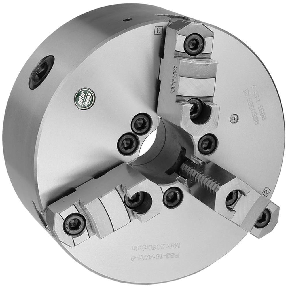 Manual Lathe Chuck: 3 Jaws, 10