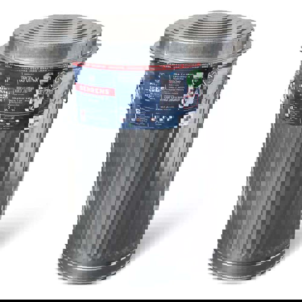 Galvanized Steel Trash Can: