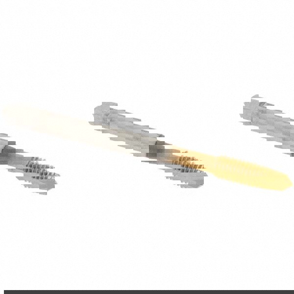 Spiral Point Tap: #10-32 UNF, 2 Flutes, Plug Chamfer, 2B Class of Fit, HSS, TiN Coated