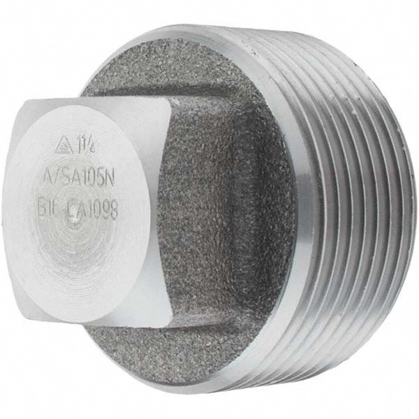 Black Square Plug: 1-1/4