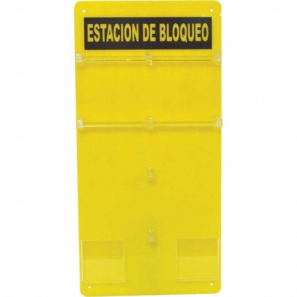 Padlock Lockout Station: Empty, 20 Max Locks, Plexiglass Station