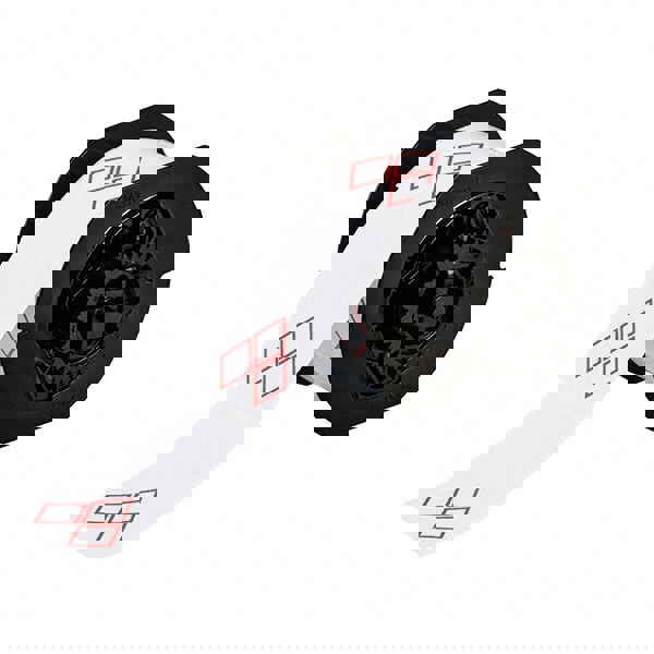 Label Maker Label: Red on White, Vinyl, 340 per Roll, 1 Roll