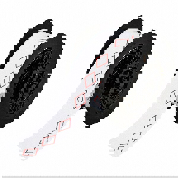 Label Maker Label: Red on White, Vinyl, 340 per Roll, 1 Roll