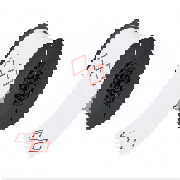 Label Maker Label: Red on White, Vinyl, 270 per Roll, 1 Roll