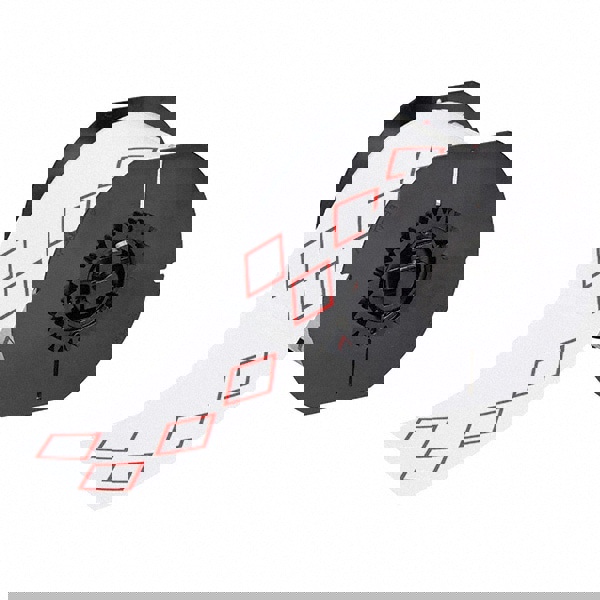 Label Maker Label: Red on White, Vinyl, 270 per Roll, 1 Roll