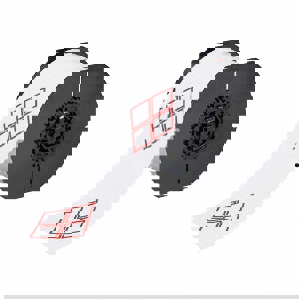 Label Maker Label: Red on White, Vinyl, 270 per Roll, 1 Roll