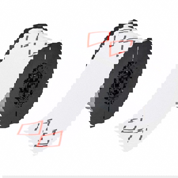 Label Maker Label: Red on White, Vinyl, 200 per Roll, 1 Roll