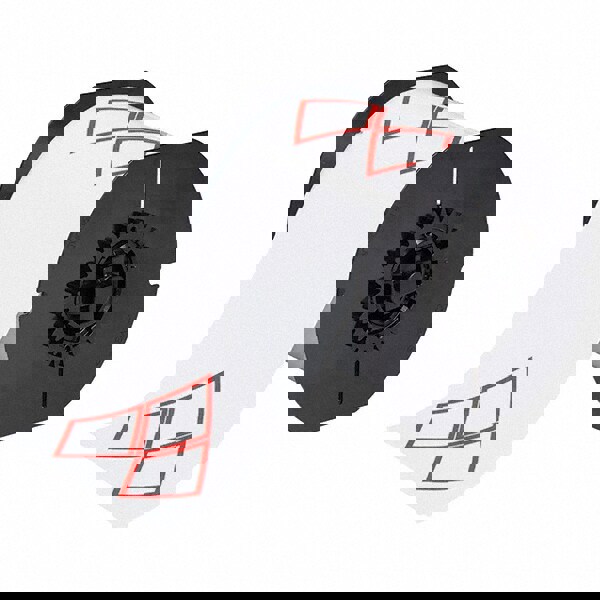 Label Maker Label: Red on White, Vinyl, 200 per Roll, 1 Roll