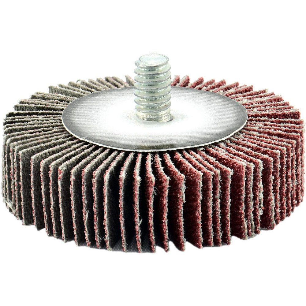 Mounted Flap Wheels; Mount Type: Shank ; Outside Diameter (Decimal Inch): 1-1/2 ; Face Width (Inch): 1/2 ; Abrasive Type: Coated ; Abrasive Material: Aluminum Oxide ; Grade: Medium
