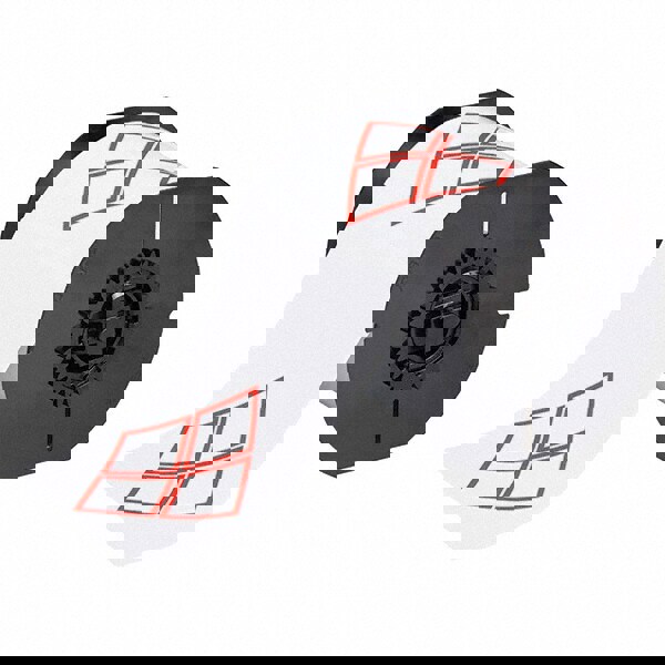 Label Maker Label: Red on White, Vinyl, 200 per Roll, 1 Roll