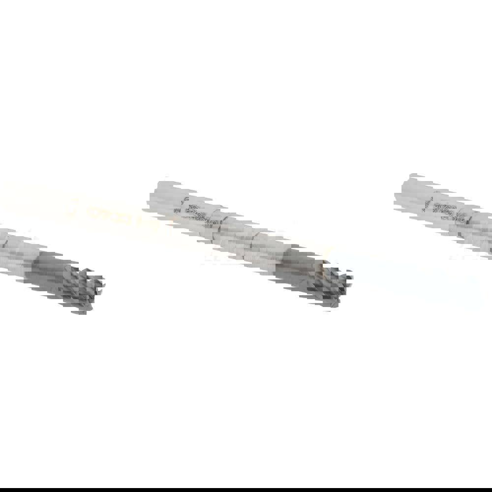 Square End Mill: 3/16'' Dia, 3/8'' LOC, 3/16'' Shank Dia, 3'' OAL, 4 Flutes, Solid Carbide