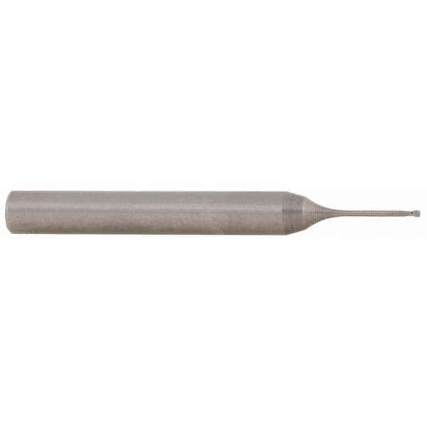 Corner Radius End Mill: 0.6 mm Dia, 0.6